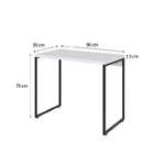 Conjunto De Mesa Studio Branca E Preta Com Cadeira De Escritó