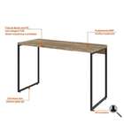 Conjunto De Mesa Studio Carvalho 120 Cm Com Cadeira De Escrit