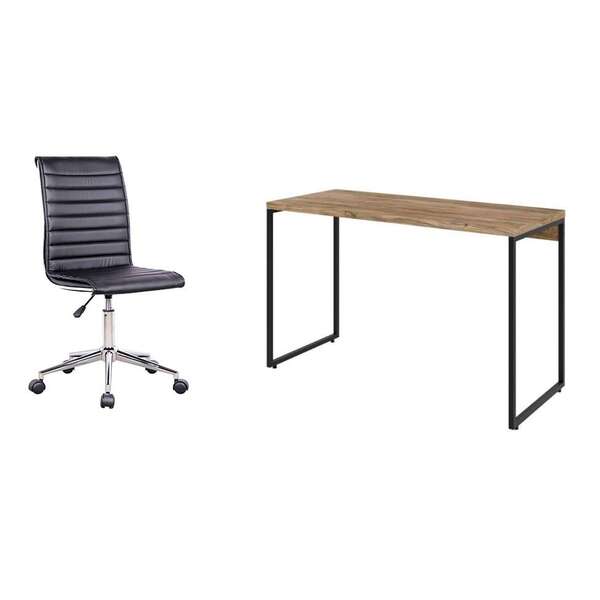 Conjunto De Mesa Studio Carvalho 120 Cm Com Cadeira De Escrit