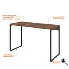 Conjunto De Mesa Studio Nogal 120 Cm Com Cadeira De Escritóri