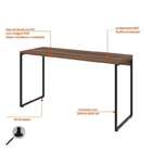 Conjunto De Mesa Studio Nogal 135 Cm Com Cadeira De Escritóri