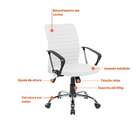 Conjunto De Mesa Studio Nogal 135 Cm Com Cadeira De Escritóri