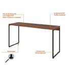 Conjunto De Mesa Studio Nogal 150 Cm Com Cadeira De Escritóri