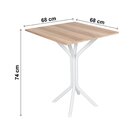 Conjunto De Mesa Tampo 68cm Com 4 Cadeiras Ana Branco/marrom