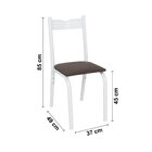Conjunto De Mesa Tampo 68cm Com 4 Cadeiras Ana Branco/marrom