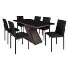 Conjunto De Mesa Tampo Bp 160cm E 6 Cadeiras Dubai Egito  Pre