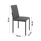 Conjunto De Mesa Tampo Bp 160cm E 6 Cadeiras Dubai Egito  Pre