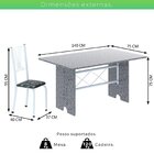 Conjunto De Mesa Tampo De Granito Ocre Com 6 Cadeiras Lorena