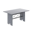 Conjunto De Mesa Tampo De Granito Ocre Com 6 Cadeiras Lorena