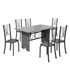 Conjunto De Mesa Tampo De Granito Ocre Com 6 Cadeiras Lorena