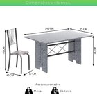 Conjunto De Mesa Tampo De Granito Ocre Com 6 Cadeiras Lorena