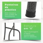 Conjunto De Mesa Tampo De Granito Ocre Com 8 Cadeiras Lorena