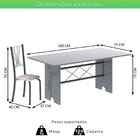 Conjunto De Mesa Tampo De Granito Ocre Com 8 Cadeiras Lorena
