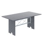 Conjunto De Mesa Tampo De Granito Ocre Com 8 Cadeiras Lorena