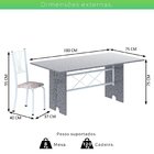 Conjunto De Mesa Tampo De Granito Ocre Com 8 Cadeiras Lorena