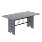 Conjunto De Mesa Tampo De Granito Ocre Com 8 Cadeiras Lorena