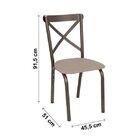 Conjunto De Mesa Tampo Em Vidro Com 4 Cadeiras Karina  Bronze