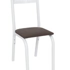 Conjunto De Mesa Tampo Laminado Com 4 Cadeiras Ana Pop Branco