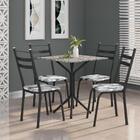 Conjunto De Mesa Thais 0,70m Com 4 Cadeiras Artefamol Granita