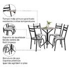 Conjunto De Mesa Thais 0,70m Com 4 Cadeiras Artefamol Granita