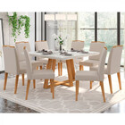 Conjunto De Mesa Toq Mobile Gran Noa 1,36x1,36 8 Cadeiras