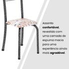 Conjunto De Mesa Tubular 062 100x60cm Tampo Em Mdf Com 4 Cade