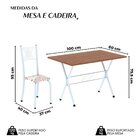 Conjunto De Mesa Tubular 062 100x60cm Tampo Em Mdf Com 4 Cade