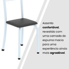 Conjunto De Mesa Tubular 062 100x60cm Tampo Em Mdf Com 4 Cade