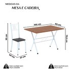 Conjunto De Mesa Tubular 062 100x60cm Tampo Em Mdf Com 4 Cade