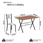 Conjunto De Mesa Tubular 062 100x60cm Tampo Em Mdf Com 4 Cade