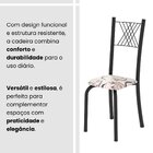 Conjunto De Mesa Tubular 062 100x60cm Tampo Em Mdf Com 4 Cade