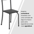 Conjunto De Mesa Tubular 100cm X 60cm Com Tampo E 4 Cadeiras