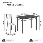 Conjunto De Mesa Tubular 100cm X 60cm Com Tampo E 4 Cadeiras