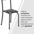 Conjunto De Mesa Tubular 100cm X 60cm Com Tampo E 4 Cadeiras