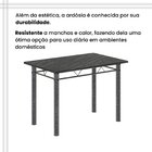 Conjunto De Mesa Tubular 100cm X 60cm Com Tampo E 4 Cadeiras