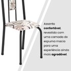 Conjunto De Mesa Tubular 100cm X 60cm Tampo Em Ardósia Com 4