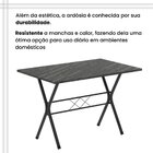 Conjunto De Mesa Tubular 100cm X 60cm Tampo Em Ardósia Com 4