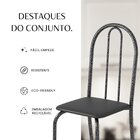 Conjunto De Mesa Tubular 100cm X 60cm Tampo Em Granito Com 4