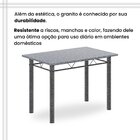 Conjunto De Mesa Tubular 100cm X 60cm Tampo Em Granito Com 4