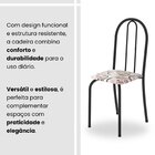 Conjunto De Mesa Tubular 100cm X 60cm Tampo Em Granito Com 4