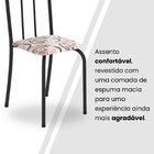 Conjunto De Mesa Tubular 100cm X 60cm Tampo Em Granito Com 4