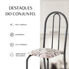 Conjunto De Mesa Tubular 100cm X 60cm Tampo Em Granito Com 4