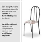 Conjunto De Mesa Tubular 100cm X 60cm Tampo Em Granito Com 4