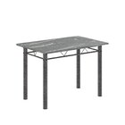 Conjunto De Mesa Tubular 100cm X 60cm Tampo Em Granito Com 4