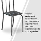 Conjunto De Mesa Tubular 100cm X 60cm Tampo Em Granito Com 4