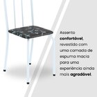 Conjunto De Mesa Tubular 100cm X 60cm Tampo Em Granito Com 4
