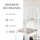 Conjunto De Mesa Tubular 100cm X 60cm Tampo Em Granito Com 4