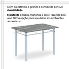Conjunto De Mesa Tubular 100cm X 60cm Tampo Em Granito Com 4