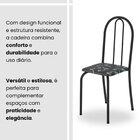 Conjunto De Mesa Tubular 100cm X 60cm Tampo Em Granito Com 4