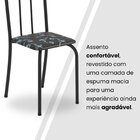 Conjunto De Mesa Tubular 100cm X 60cm Tampo Em Granito Com 4